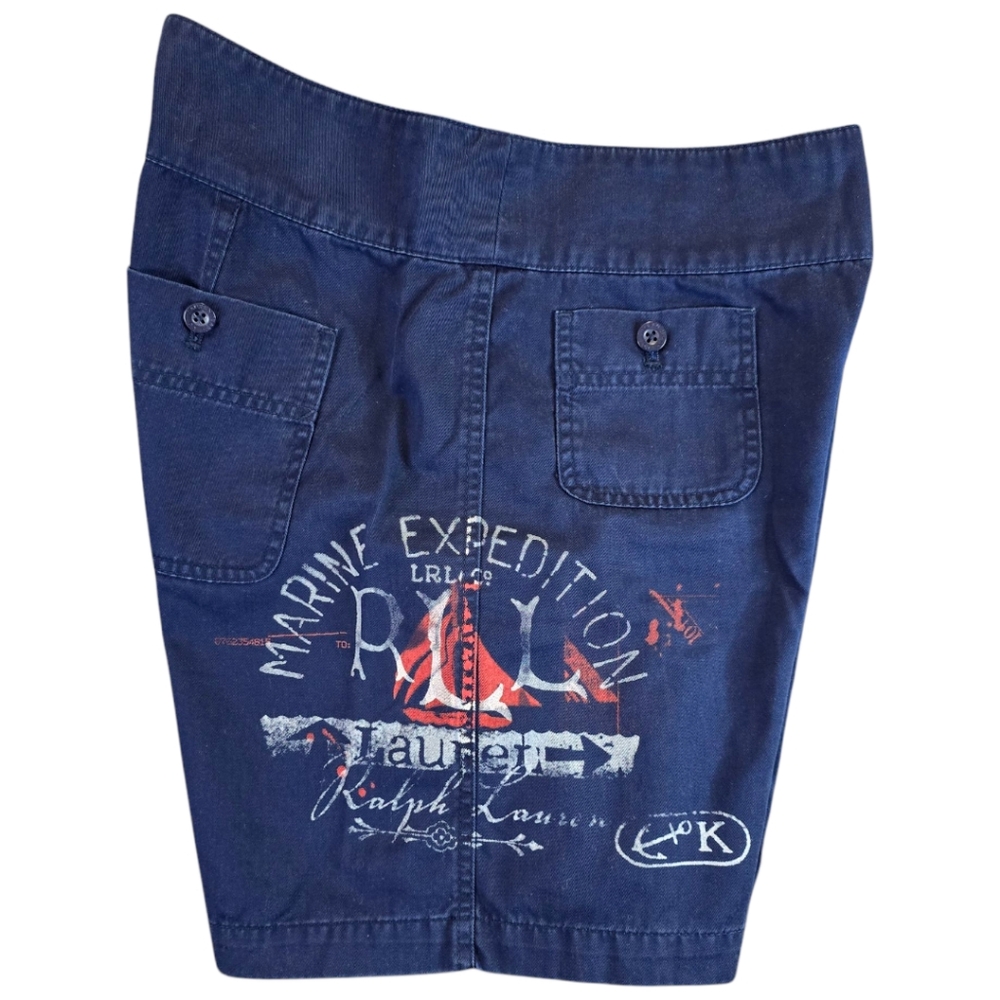 VTG Lauren By Ralph Lauren Polo Marine Expedition Navy Bermuda Shorts Size 4 EUC